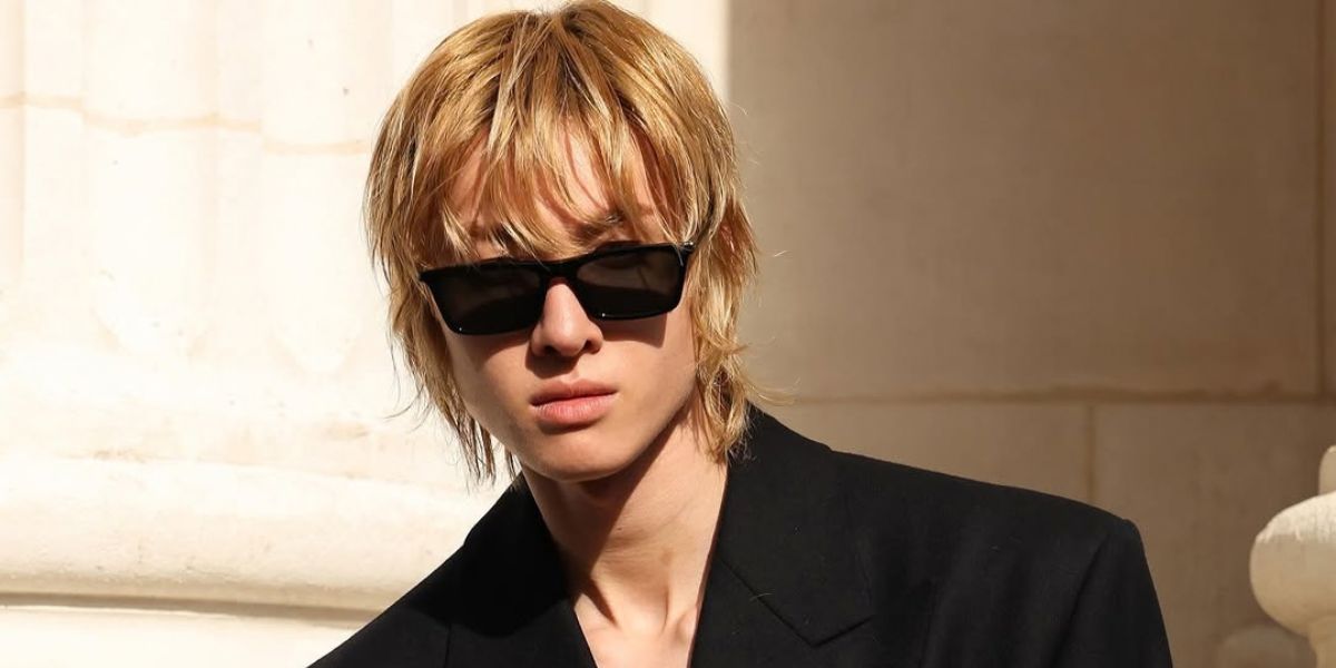 Martin from Cortis at YSL show during Paris Fashion Week